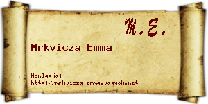 Mrkvicza Emma névjegykártya